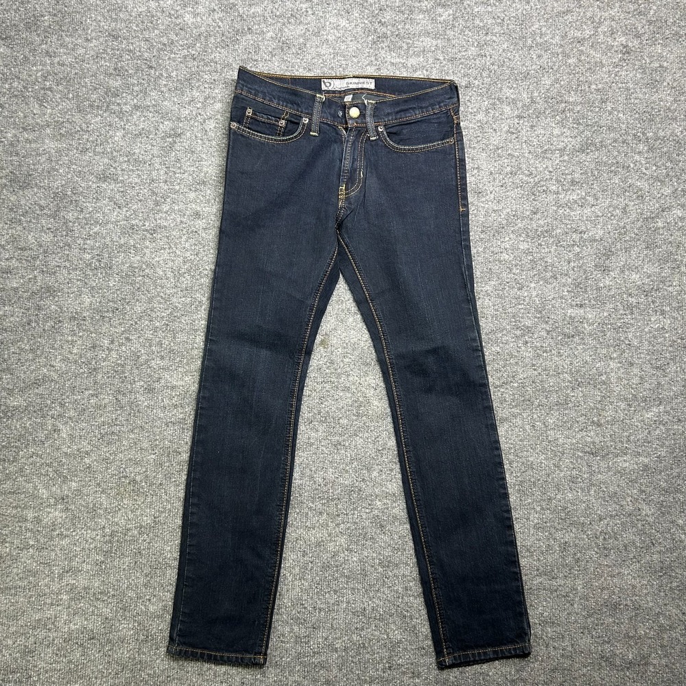 Bullhead‎ Skinniest Jeans Women's Blue Denim Stretch Low Rise Zip Fly - 28x28
